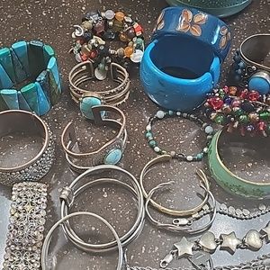 Misc. Silver and turquoise jewelry